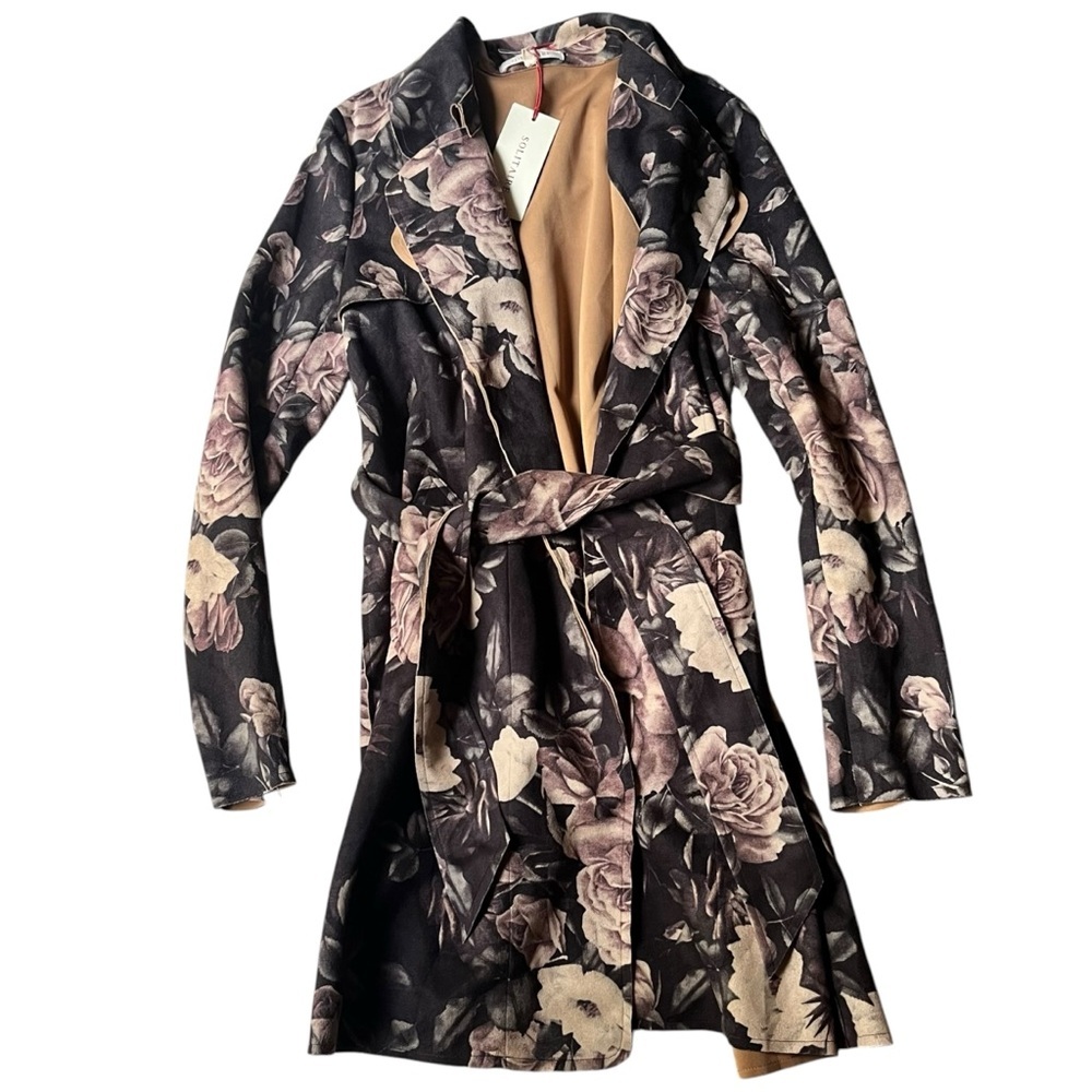 The Anthropologie Solitaire floral lagenlook cardigan coat - Picture 2 of 5